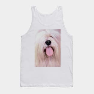 Fluffy Dog Tongue Out Tank Top